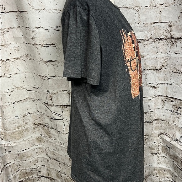 Women’s “Thankful” Graphic Tee Charcoal Gray Fall T-Shirt XXL - Picture 3 of 8